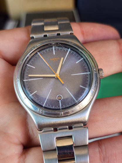 Swatch large blue dial orange touch