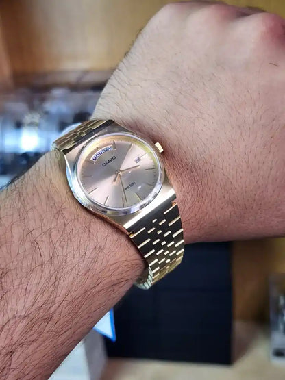 Casio mtp b146 gold daydate