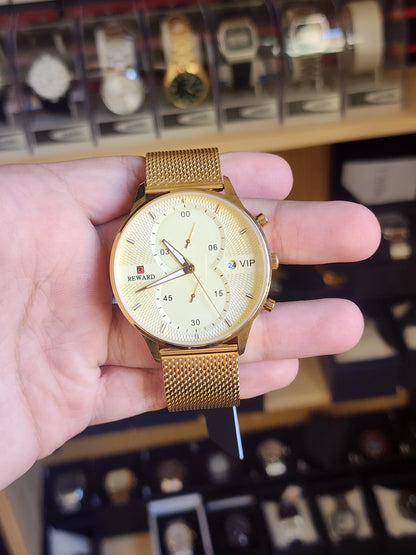 Reward full gold chronograph