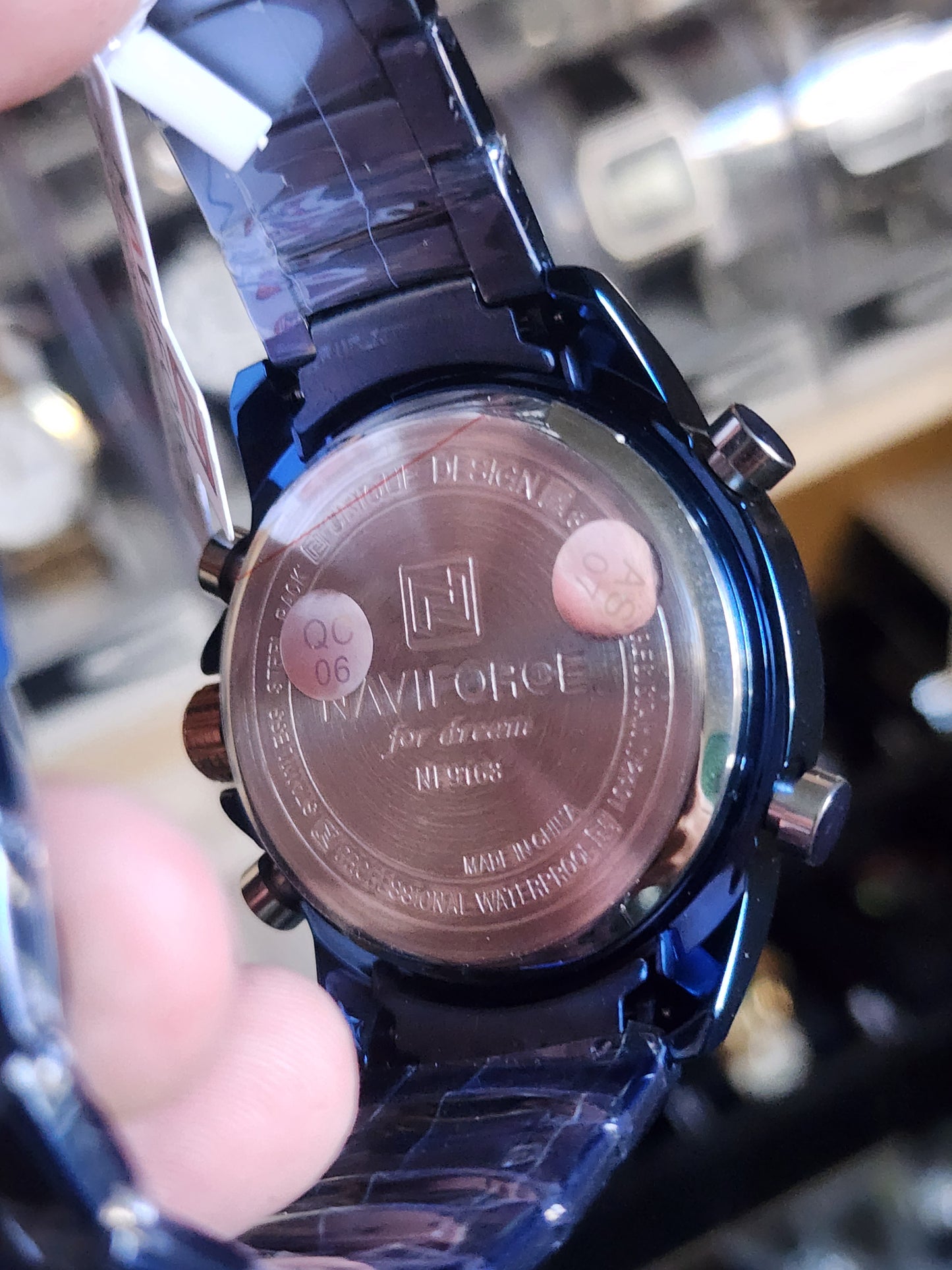 Naviforce double dial full blue