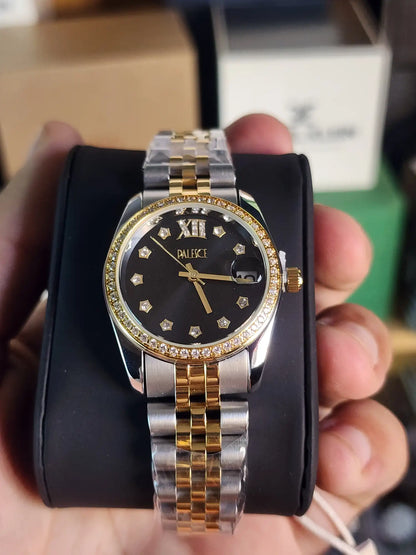 Palesce women black diamond dial