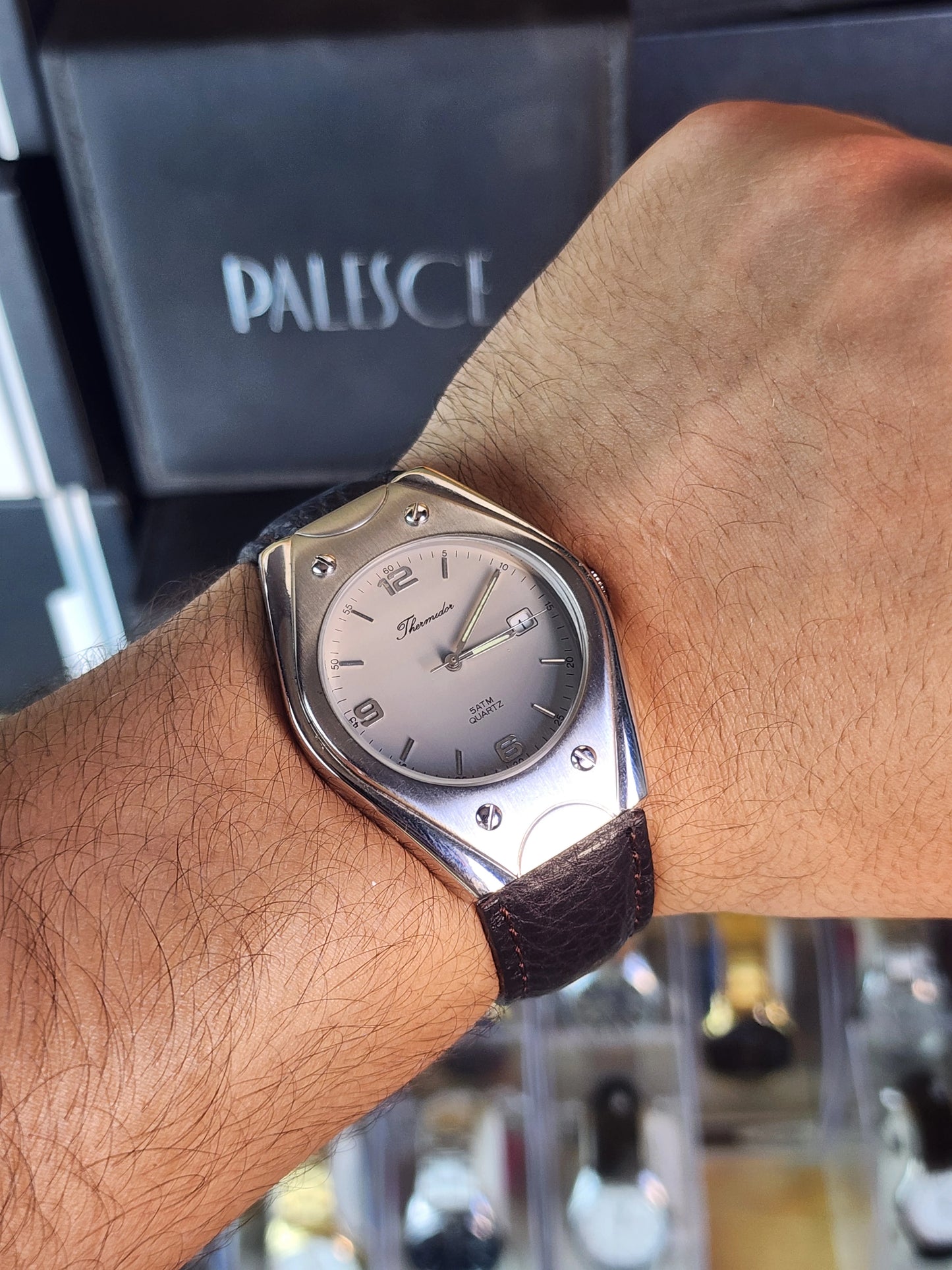 Thermidor ovale brown leather