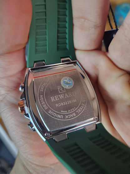 Reward large green silicone strap