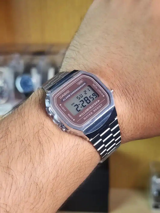 Casio A168 brown